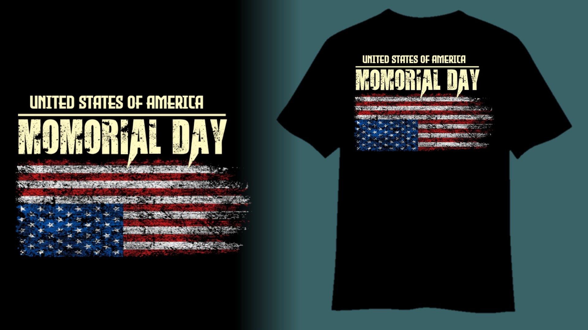 United States of America memorial day t-shirt design vector illustration.